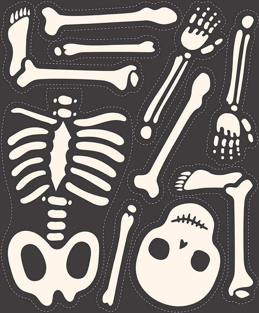 Hey Bootiful Skeleton Panel | Glow in the Dark | Riley Blake