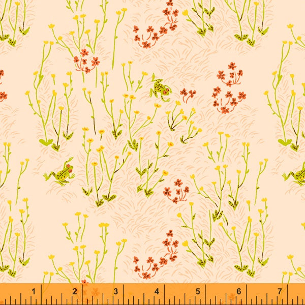 Tall Buttercups Palest Pink  | Heather Ross for Windham Fabric