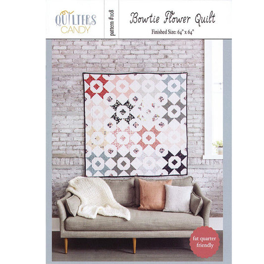Bowtie Flower PAPER Quilt Pattern by Quilters Candy
